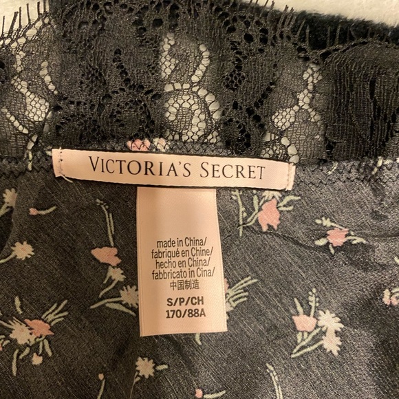 VS Satin Lace Cami, Size small, Black & Floral Print - Picture 5 of 5